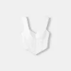 Crop top din poplin