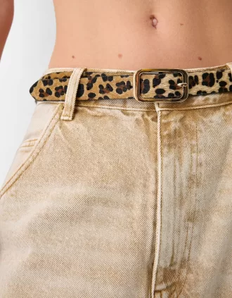 Curea animal print cu catarama