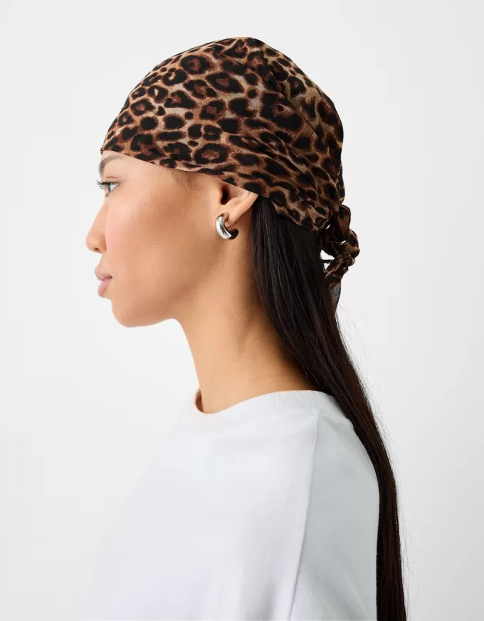 Eșarfă cu imprimeu animal Eșarfă cu imprimeu animal