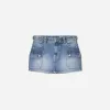 Fusta cargo din denim cu bretele Fusta cargo din denim cu bretele