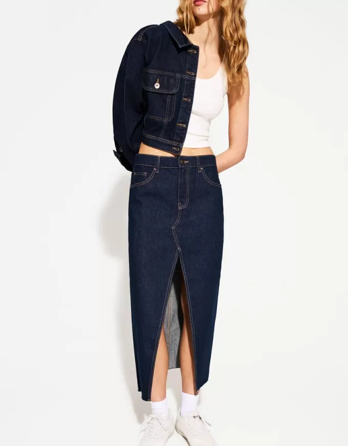 Fusta lunga din denim
