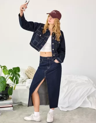 Fusta lunga din denim
