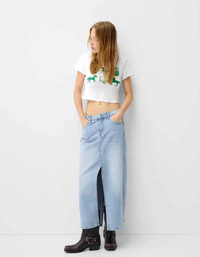 Fusta lunga din denim