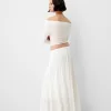 Fusta midi cu talie elastica Fusta midi cu talie elastica