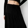 Fusta midi cu talie elastica Fusta midi cu talie elastica