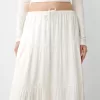 Fusta midi cu talie elastica Fusta midi cu talie elastica