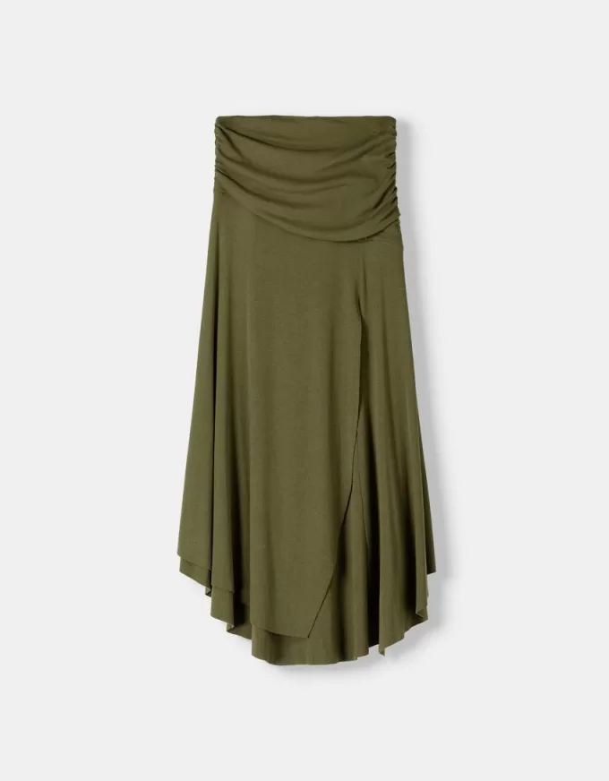 Fusta midi din tricot gros Fusta midi din tricot gros