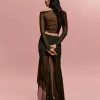 Fusta midi din tul adunat SERIA BERSHKA Fusta midi din tul adunat SERIA BERSHKA