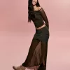 Fusta midi din tul adunat SERIA BERSHKA Fusta midi din tul adunat SERIA BERSHKA