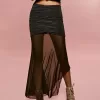 Fusta midi din tul adunat SERIA BERSHKA Fusta midi din tul adunat SERIA BERSHKA