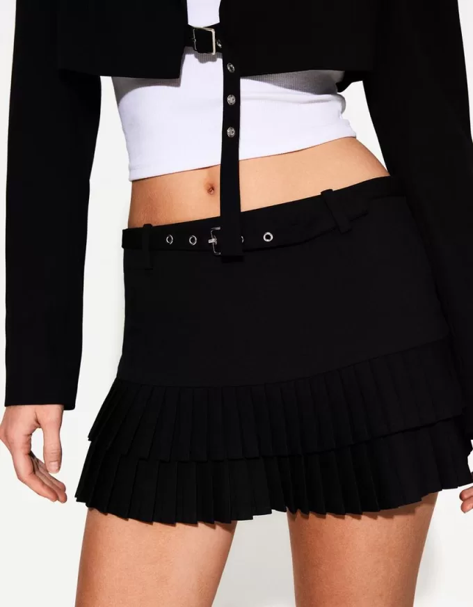 Fusta mini cu pliuri cutie
