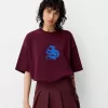 Fusta mini cu pliuri cutie cu detaliu fundita Fusta mini cu pliuri cutie cu detaliu fundita