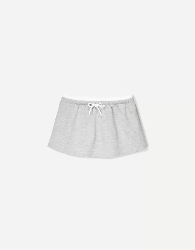 Fusta mini cu talie dubla