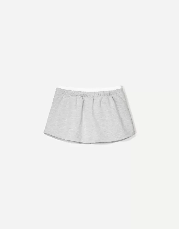 Fusta mini cu talie dubla