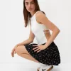 Fusta mini cu volane cu talie elastica Fusta mini cu volane cu talie elastica