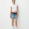 Fusta mini denim cu centura Fusta mini denim cu centura