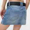 Fusta mini denim cu centura Fusta mini denim cu centura