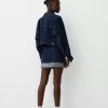 Fusta mini denim răsturnată Fusta mini denim răsturnată