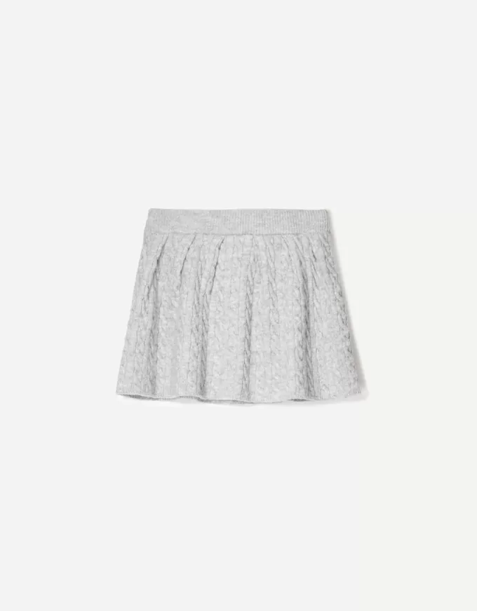 Fusta mini din tricot cablu Fusta mini din tricot cablu