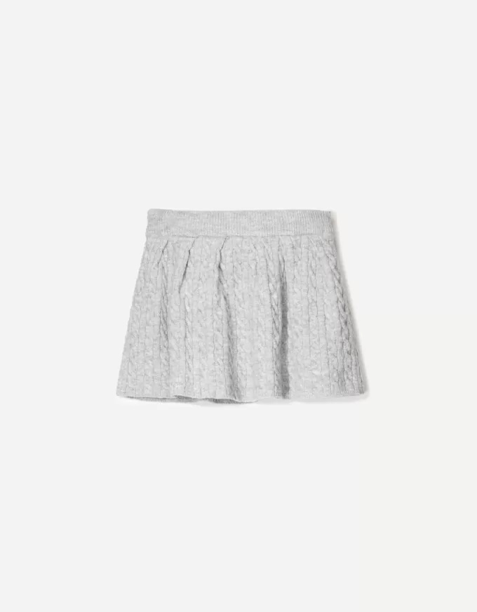 Fusta mini din tricot cablu Fusta mini din tricot cablu