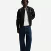 Geaca biker cu efect piele cu fermoare Geaca biker cu efect piele cu fermoare