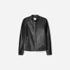 Geaca biker cu efect piele cu fermoare Geaca biker cu efect piele cu fermoare