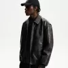 Geaca bomber din imitatie de piele Geaca bomber din imitatie de piele