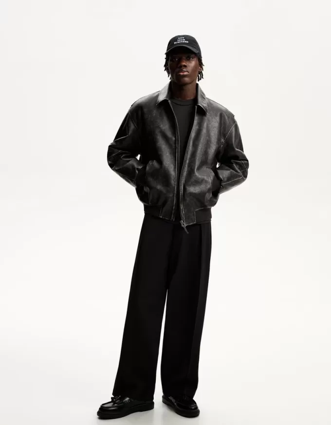 Geaca bomber din imitatie de piele Geaca bomber din imitatie de piele