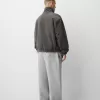 Geaca de blana artificiala cu gat inalt, cu fermoar