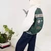 Geaca de piele artificiala varsity