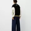 Geaca de varsity cu maneci contrastante