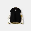 Geaca de varsity cu maneci contrastante