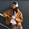 Geaca din piele intoarsa artificiala Geaca din piele intoarsa artificiala