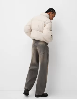 Geaca puf din imitatie de piele