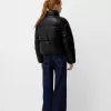 Geaca puf din imitatie de piele Geaca puf din imitatie de piele