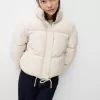 Geaca puf din imitatie de piele Geaca puf din imitatie de piele