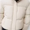 Geaca puf din imitatie de piele Geaca puf din imitatie de piele