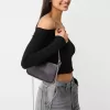 Geantă crossbody cu efect de piele în mai multe direcții Geantă crossbody cu efect de piele în mai multe direcții