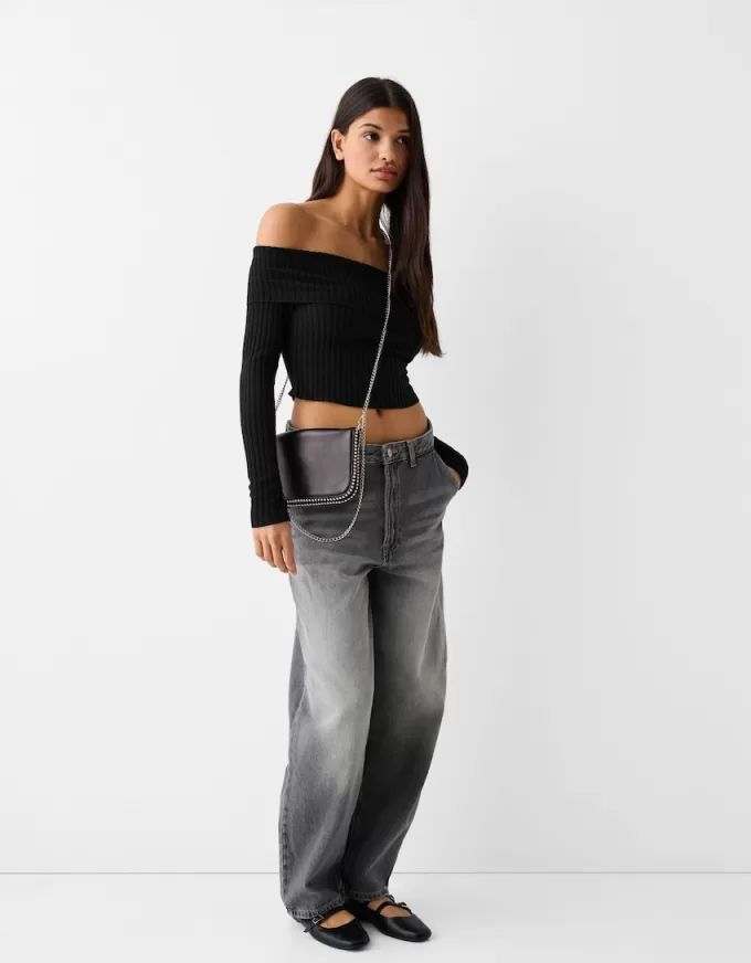 Geantă crossbody cu efect de piele în mai multe direcții Geantă crossbody cu efect de piele în mai multe direcții