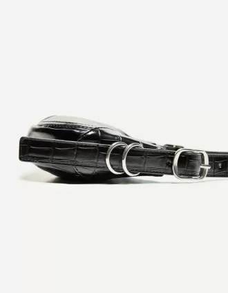 Geanta mini cu efect de piele