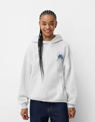Hanorac cu glugă cu imprimeu Lilo & Stitch