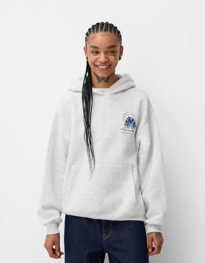 Hanorac cu glugă cu imprimeu Lilo & Stitch Hanorac cu glugă cu imprimeu Lilo & Stitch