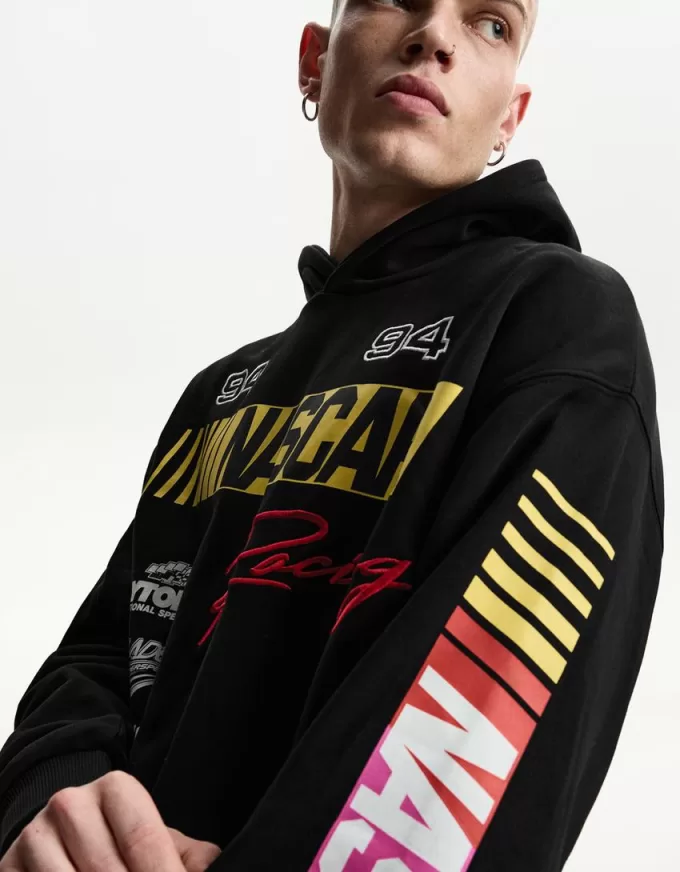 Hanorac cu glugă cu imprimeu Nascar Hanorac cu glugă cu imprimeu Nascar