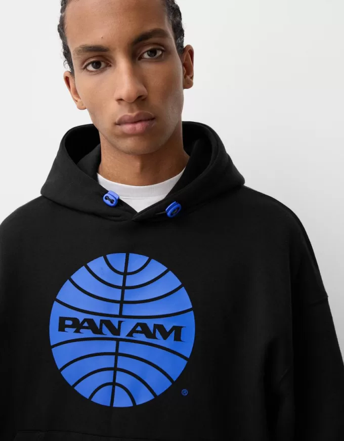 Hanorac cu glugă cu imprimeu Pan Am Hanorac cu glugă cu imprimeu Pan Am