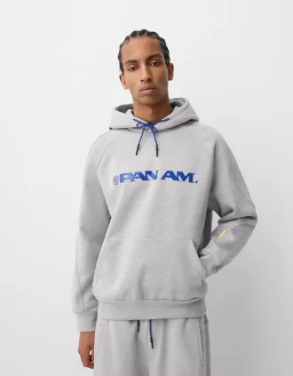Hanorac cu glugă cu imprimeu Pan Am