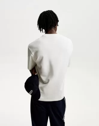 Hanorac cu maneca scurta din material Tricou cu imprimeu sportiv