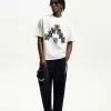 Hanorac cu maneca scurta din material Tricou cu imprimeu sportiv Hanorac cu maneca scurta din material Tricou cu imprimeu sportiv