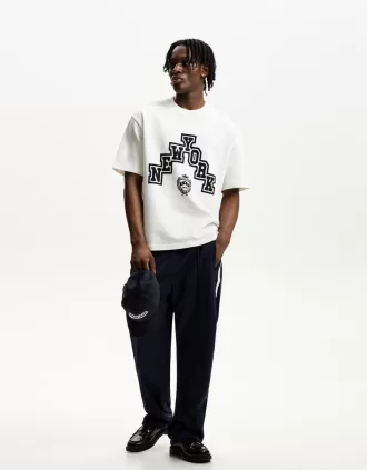 Hanorac cu maneca scurta din material Tricou cu imprimeu sportiv