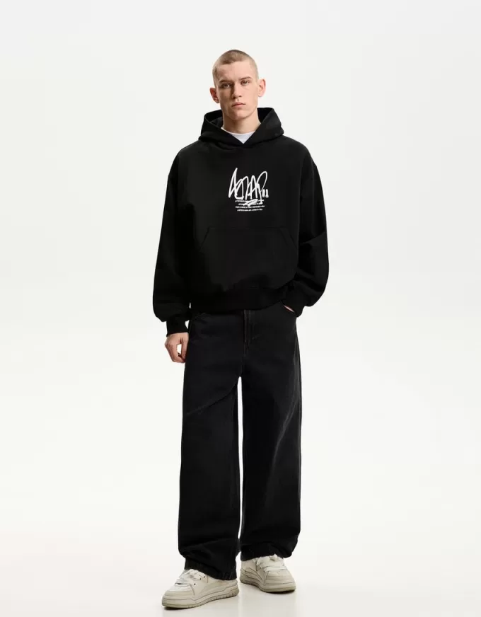 Hanorac imprimat boxy fit Hanorac imprimat boxy fit