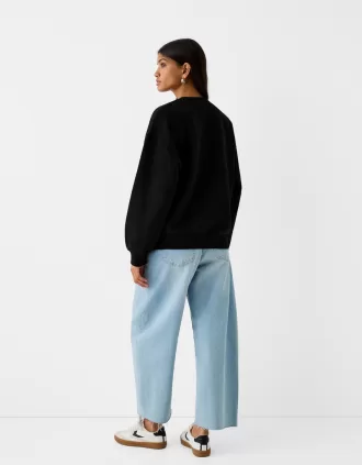 Hanorac oversize cu buzunare laterale